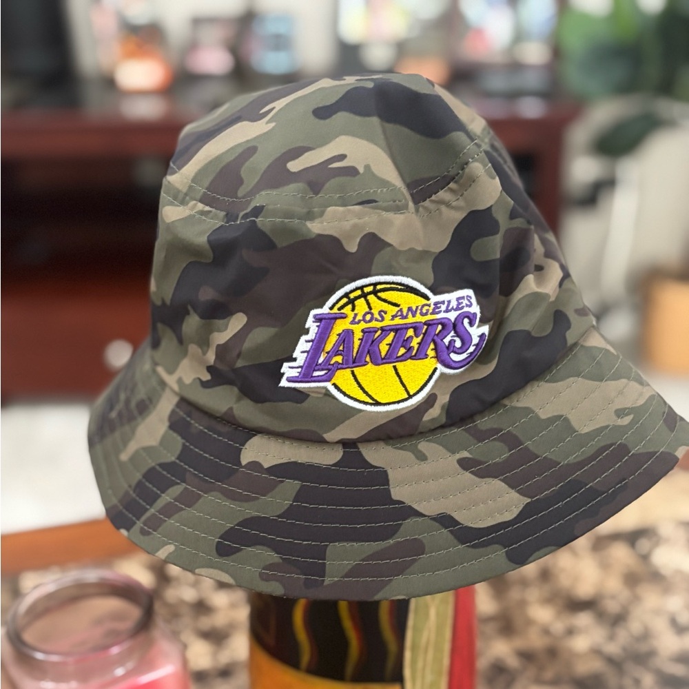 Bucket Hat - Camo with Lakers Logo